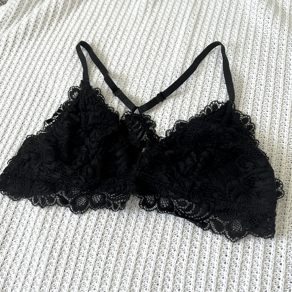 Black lace bralette